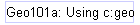 Geo101a: Using c:geo